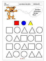 okul öncesi çocuklar için şekil kavramı